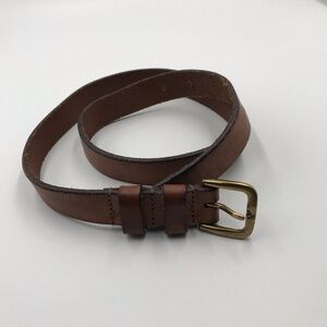 L.L.Bean brown 100%Cowhide Unisex Belt Everyday Made in England (Equestrian?)